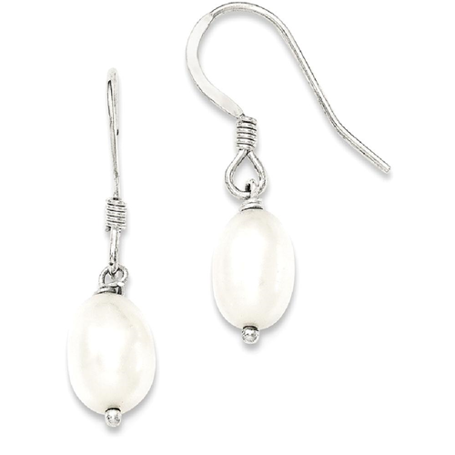 IceCarats 925 Sterling Silver White Cultured Freshwater Pearl Drop Dangle Chandelier Earrings