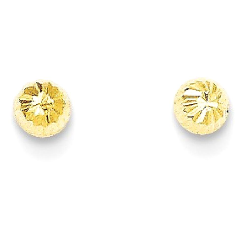 IceCarats 14k Yellow Gold 3mm Half Ball Post Stud Earrings