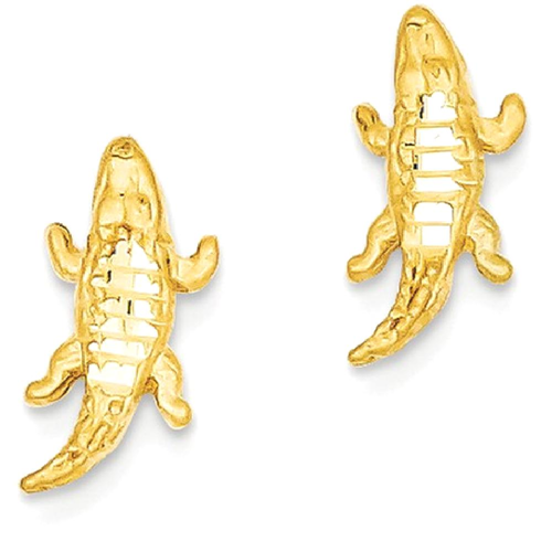 IceCarats 14k Yellow Gold Alligator Post Stud Ball Button Earrings Animal Reptile | Best Buy Canada