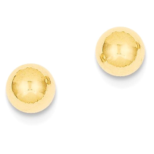 14kt Yellow Gold Polished 5mm Ball Post Earrings 