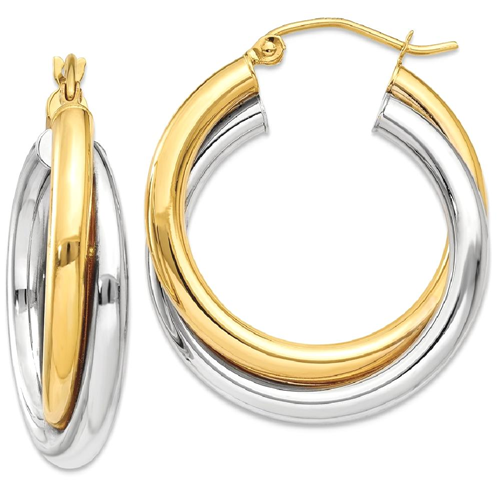 IceCarats 14k Double Hoop Earrings Ear Hoops Set For Women