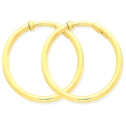 IceCarats 14k Yellow Gold Non Pierced Clip On Hoops Hoop Earrings Ear Set For Women