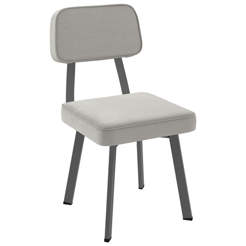 Clarkson Modern Polyester Dining Chair - Pale Grey/Dark Grey