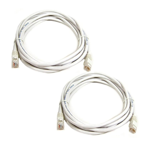 GlobalTone Value Pack 2x CAT6 UTP Network Ethernet Cable White 7ft