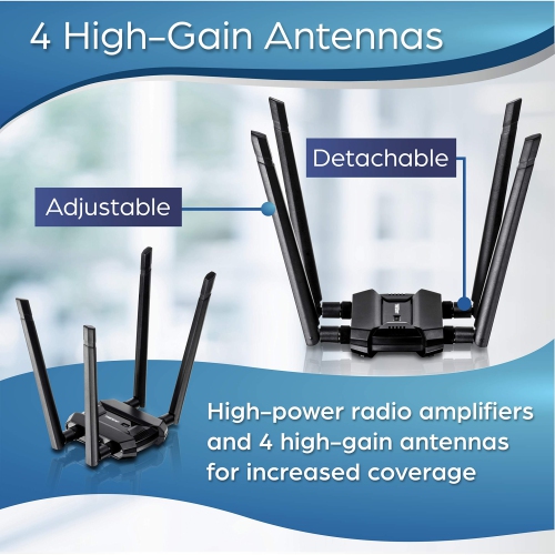 TRENDnet AC1900 High Power Dual Band Wireless USB Adapter TEW-809UB