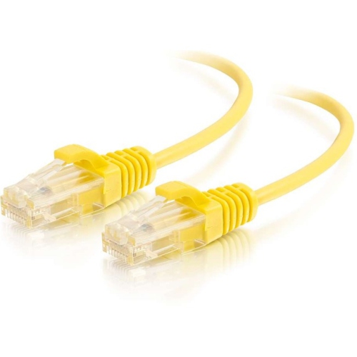 Image 1 of 6.. C2G 3ft Cat6 Snagless Unshielded Slim Ethernet Network Patch Cable - Yellow
