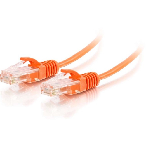 C2G 3ft Cat6 Snagless Unshielded Slim Ethernet Network Patch Cable - Orange
