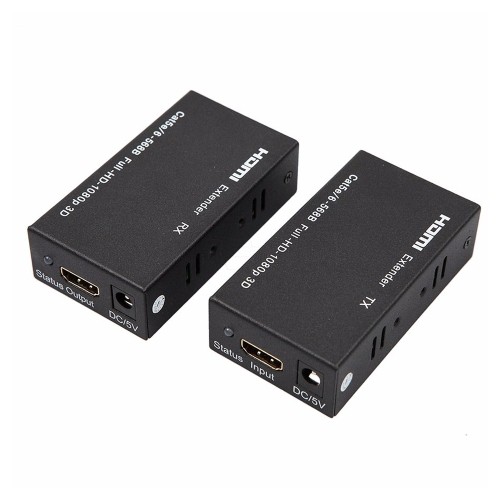 60m HDMI Over Single Cat6/Cat5E Extender with BIDIRECTIONAL IR Control : Range Extenders 60m HDMI Over Single Cat6/Cat5E Extender with BIDIRECTIONAL IR Control : Range Extenders