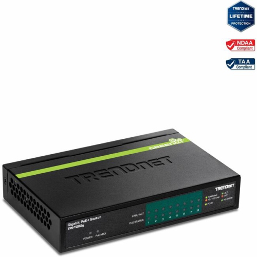TRENDnet TPE-TG82g 8-Port Gigabit PoE+ Switch