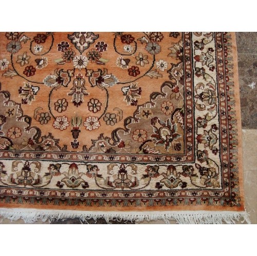Ahmedani Awesome Floral Medallion Hand Knotted Oriental Wool Silk Carpet 6.0' x 4.1' Area Rug - Multi-Colour