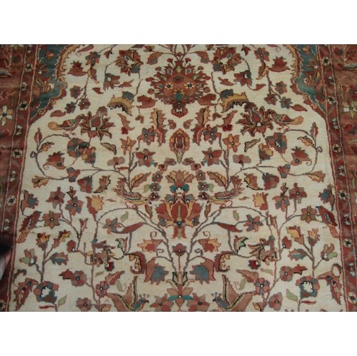 Exclusive Tree of Life Bird Jungle Hand Knotted Area Rug Wool Silk Carpet'