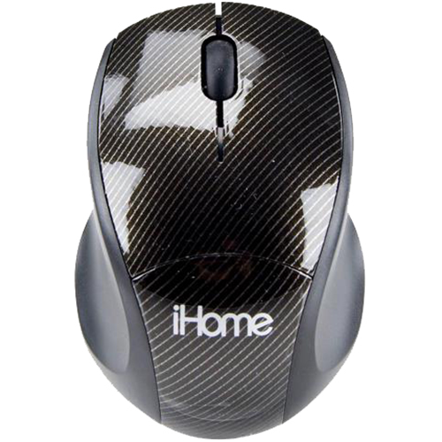 iHome Wireless Optical Notebook Mouse With Nano USB Receiver Black