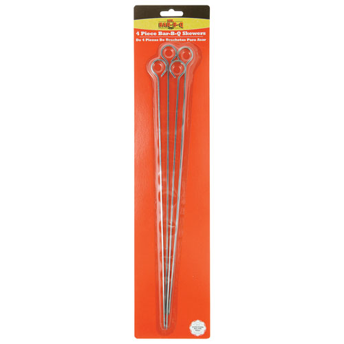 Brochettes chromées de 15 po Mr. Bar-B-Q - Paquet de 4