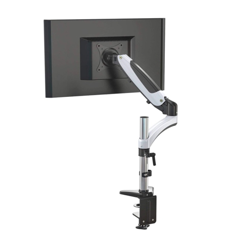 AMER Single Monitor Desk Mount w/ Clamp & Grommet Base | Heavy Duty Single Monitor Mount Holds VESA Screen up to 28"