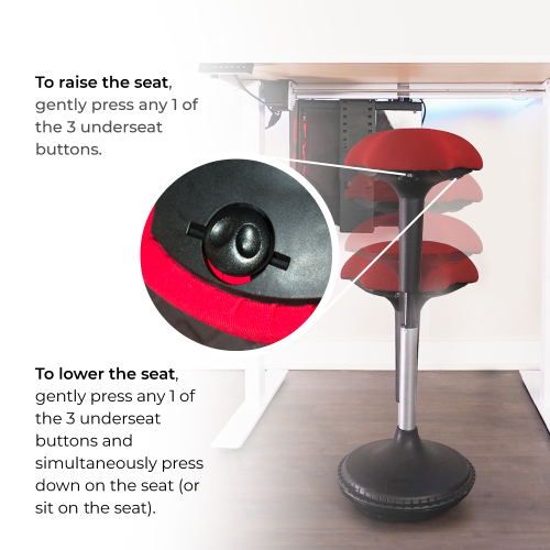 Wobble Chair Ergonomic Active Sitting Stool, Perfect For Standing Desks and Core Strengthening