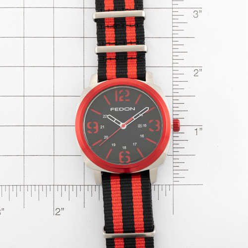 GIORGIO FEDON 1919 FDAF001 MEN'S ARMY NYLON WATCH RED & BLACK