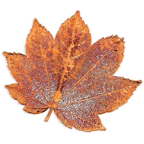 IceCarats Iridescent Copper Dipped Full Moon Maple Leaf Pin