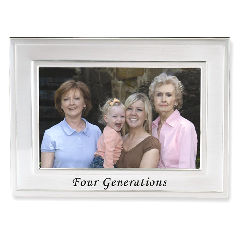 IceCarats Four Generations 6x4 Photo Frame Religious Baptism Christening Communion Grparent Great