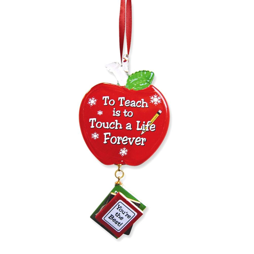 IceCarats Teacher Glass Ornament Religious Baptism Christening Communion Profession Care Giver Volunteer