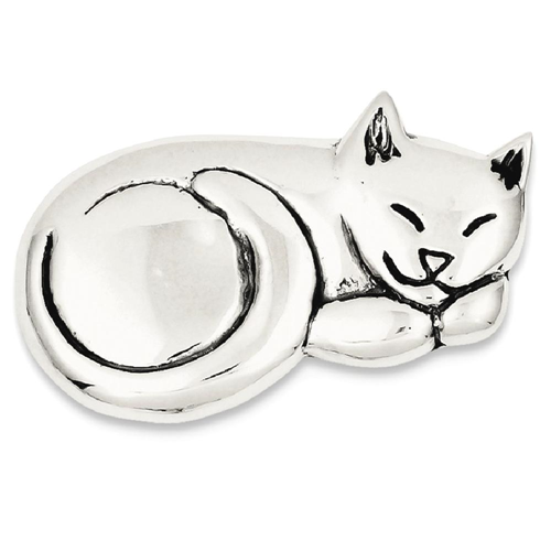 IceCarats 925 Sterling Silver Sleeping Cat Pin