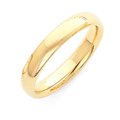 IceCarats 10k Yellow Gold 4mm Standard Comfort Fit Wedding Ring Band Size 11 Classic Comt