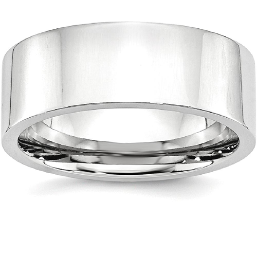 IceCarats Cobalt Flat 8mm Wedding Ring Band Size 8.50 Classic