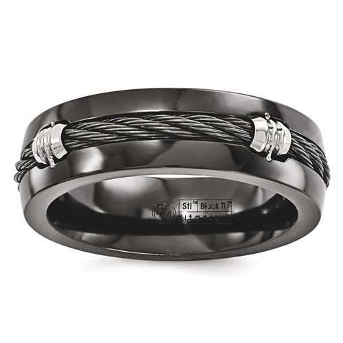 Cable 7mm Wedding Ring Band 