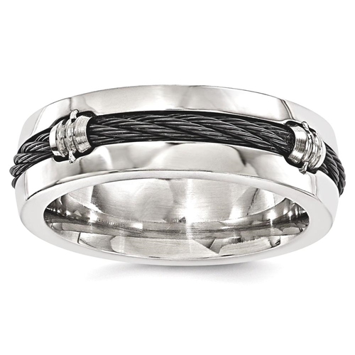 IceCarats Edward Mirell Titanium Cable 7mm Wedding Ring Band Size 6.50 Men Fancy Type Of