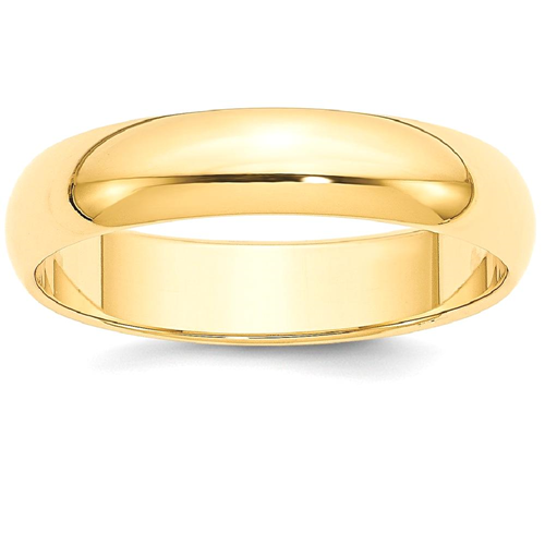 IceCarats 14k Yellow Gold 5mm Half Round Wedding Ring Band Size 5.00 Classic Domed