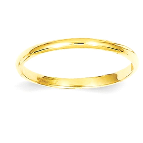 IceCarats 14k Yellow Gold Baby Band Ring Size 3.00