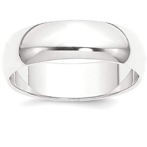 IceCarats Platinum 8mm Half Round Featherweight Wedding Ring Band Size 11.00 Classic Domed