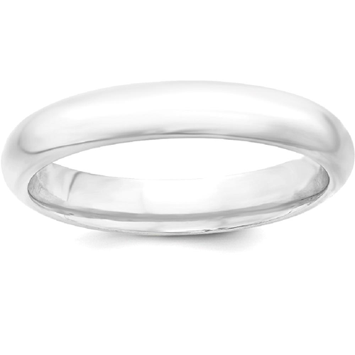 IceCarats 925 Sterling Silver 4mm Comfort Fit Wedding Ring Band Size 4.50 Classic Domed Comt