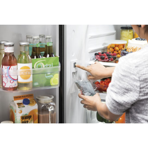 GE 33" 18.6 Cu. Ft. Counter-Depth French Door Refrigerator with LED Lighting - White