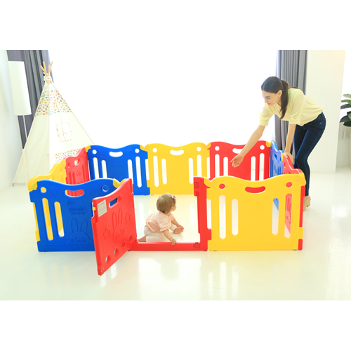 Vivid Yellow, Red, Blue Baby Care FunZone Playpen