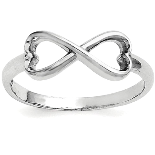 IceCarats 925 Sterling Silver Infinity Heart Band Ring Size 7.00 Love