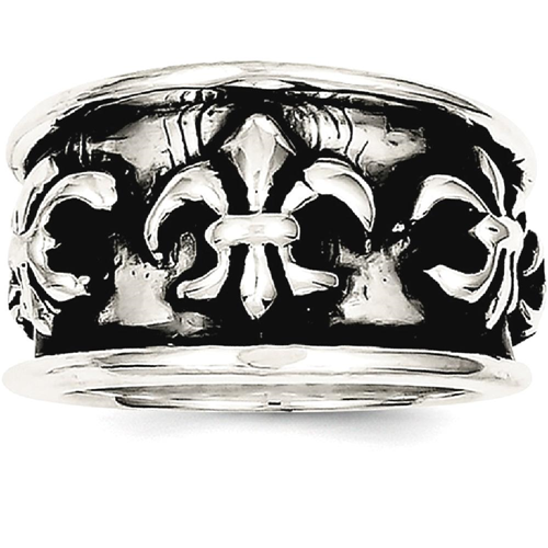 IceCarats 925 Sterling Silver Fleur De Lis Band Ring Size 6.00
