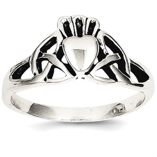 IceCarats 925 Sterling Silver Irish Claddagh Celtic Knot Band Ring Size 6.00