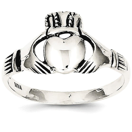 IceCarats 925 Sterling Silver Irish Claddagh Celtic Knot Band Ring Size 6.00