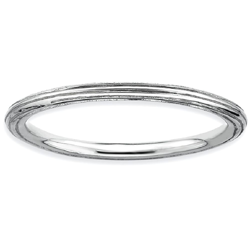 IceCarats 925 Sterling Silver Step Down Band Ring Size 10.00 Stackable Fancy