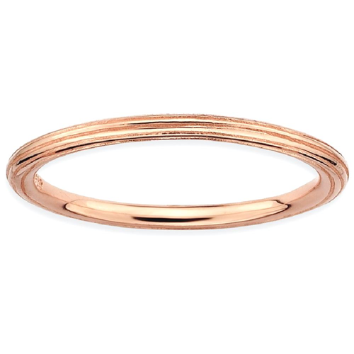 IceCarats 925 Sterling Silver Pink Plated Step Down Band Ring Size 9.00 Stackable Fancy