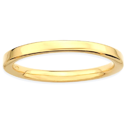 IceCarats 925 Sterling Silver Gold Plated Band Ring Size 5.00 Stackable Smooth