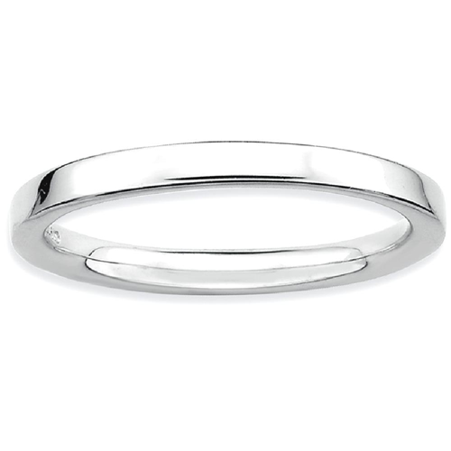 IceCarats 925 Sterling Silver Band Ring Size 7.00 Stackable Smooth