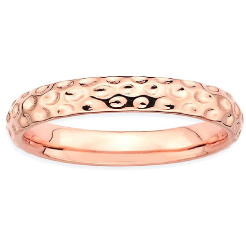 IceCarats 925 Sterling Silver Pink Plated Band Ring Size 9.00 Stackable Fancy