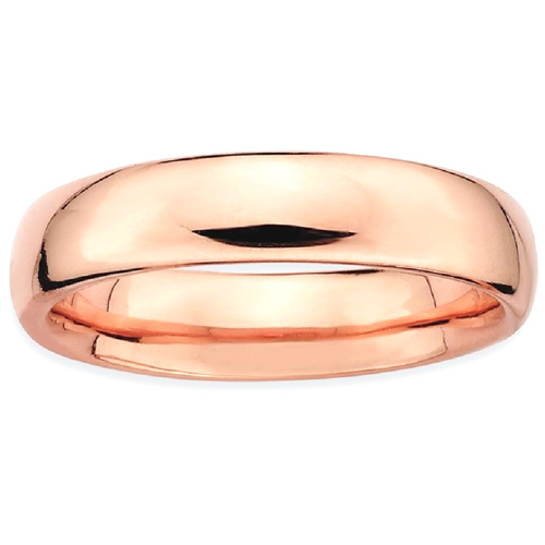 IceCarats 925 Sterling Silver Pink Plated Band Ring Size 10.00 Stackable Smooth