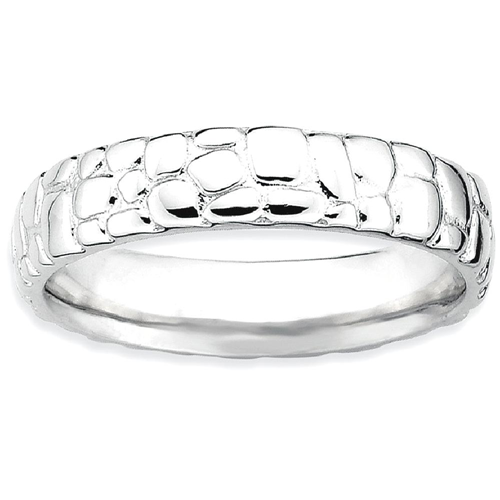 IceCarats 925 Sterling Silver Band Ring Size 6.00 Stackable Fancy