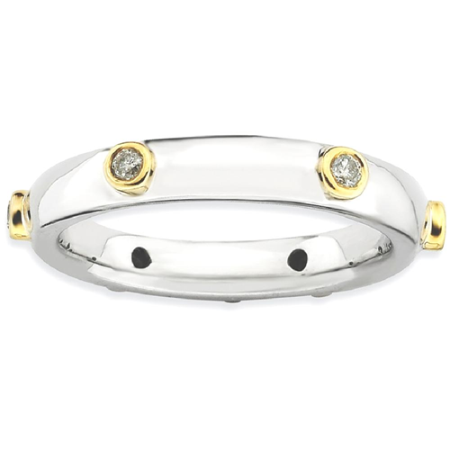 IceCarats 925 Sterling Silver Diamond Band Ring Size 6.00 Stackable Fancy