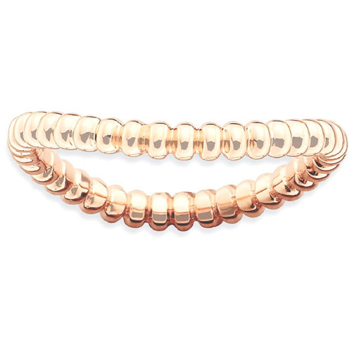 IceCarats – anneau à anneau ondulé en argent sterling 925, taille 6.00, empilable, plaqué rose