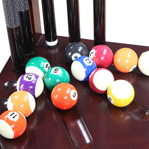 Support de plancher et coin pour queues de billard Regent de Hathaway - Acajou