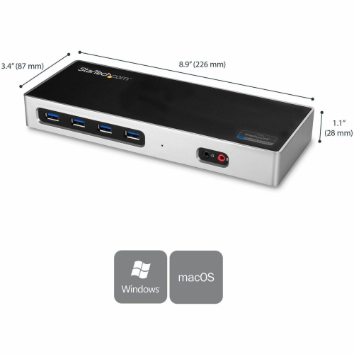 StarTech.com Dual-4K Docking Station with 6 x USB 3.0 Ports