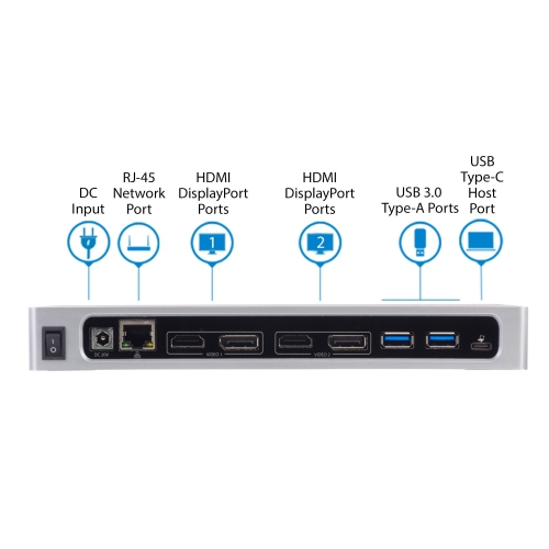 StarTech.com Dual-4K Docking Station with 6 x USB 3.0 Ports